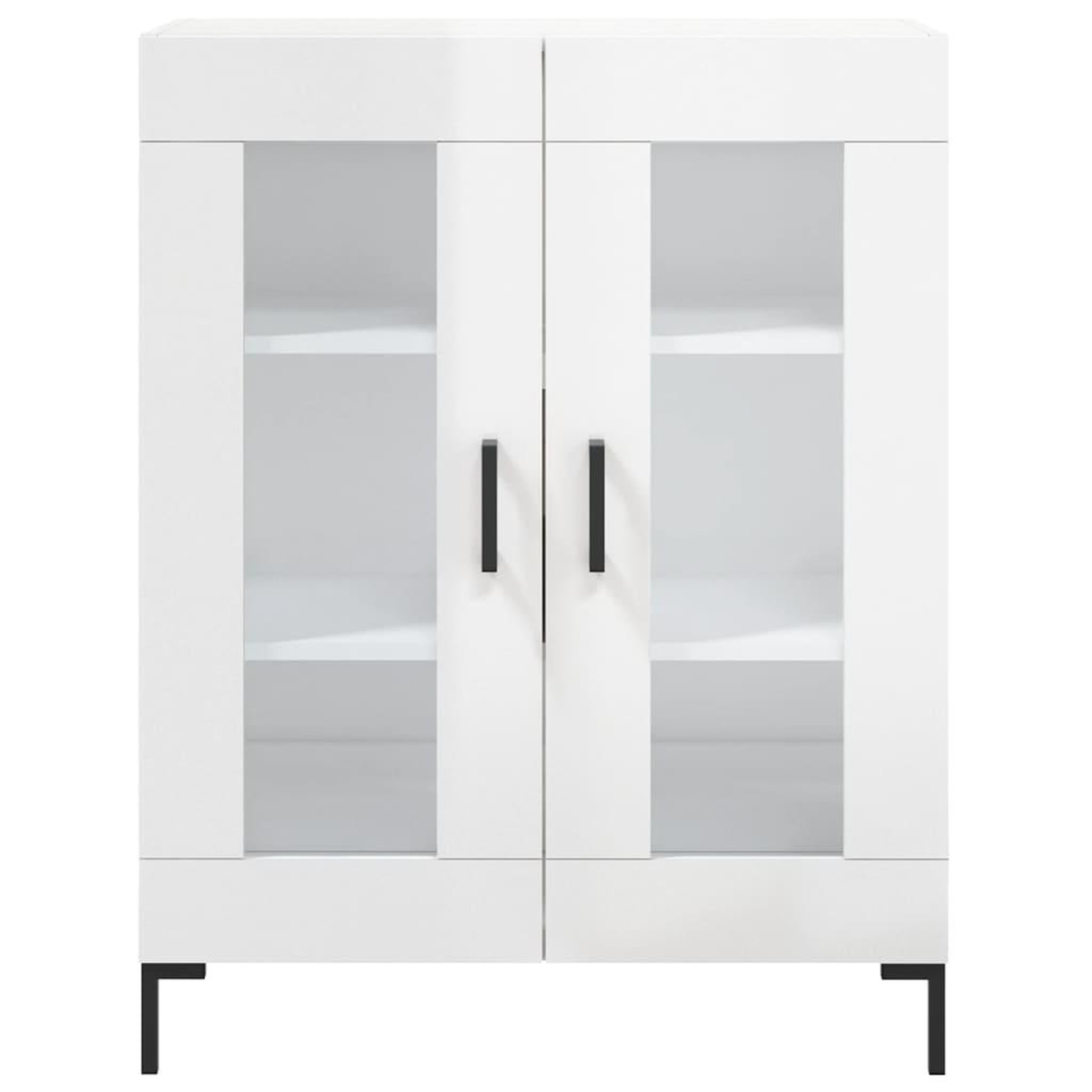 Voir la diapositive 5 : VIDAXL Buffet Blanc brillant 69,5x34x90 cm Bois d'ingenierie
