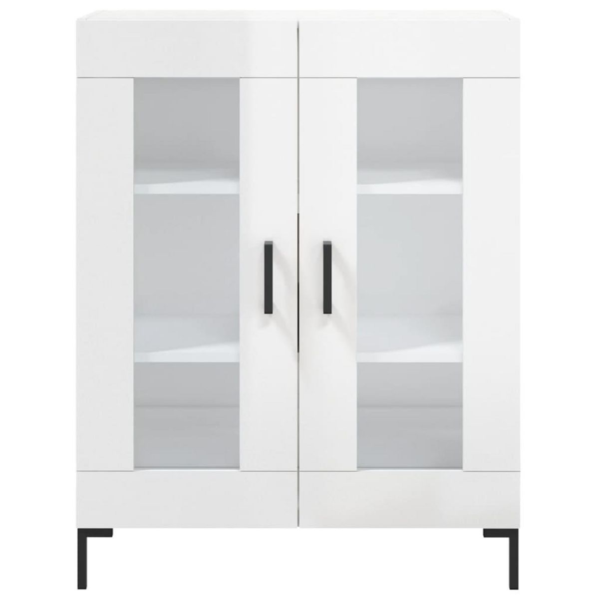 VIDAXL Buffet Blanc brillant 69,5x34x90 cm Bois d'ingenierie