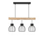 Voir la diapositive 1 : Rendez vous déco Suspension 3 lampes en bois d'eucalyptus et métal noir-Abby