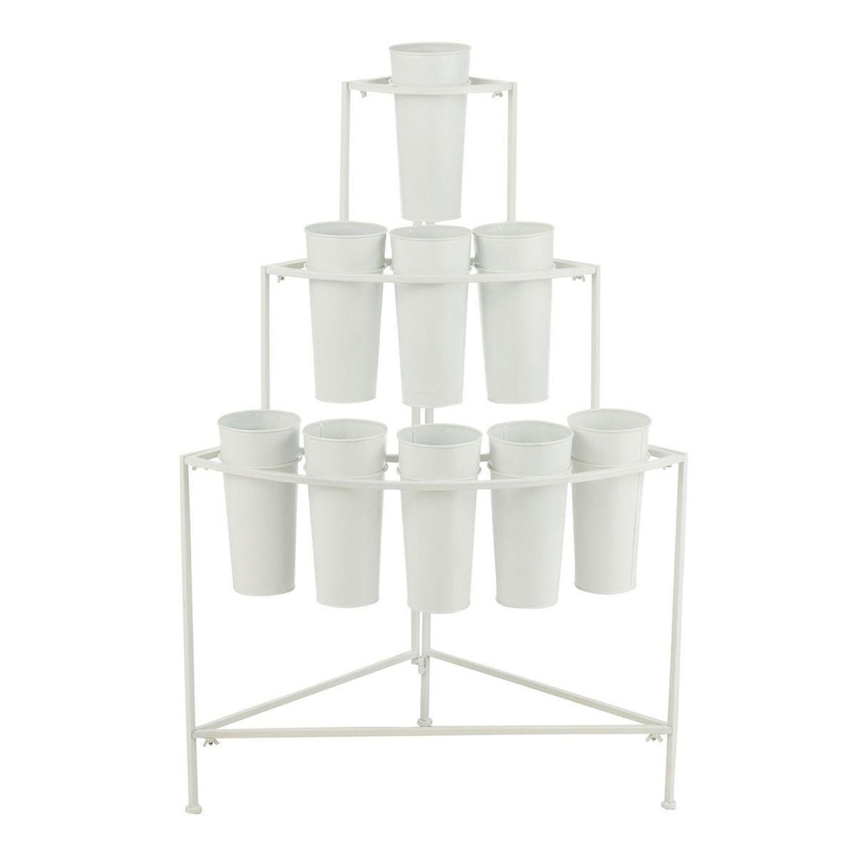 Paris Prix Présentoir à Fleurs 9 Pièces  Clarence  67cm Blanc