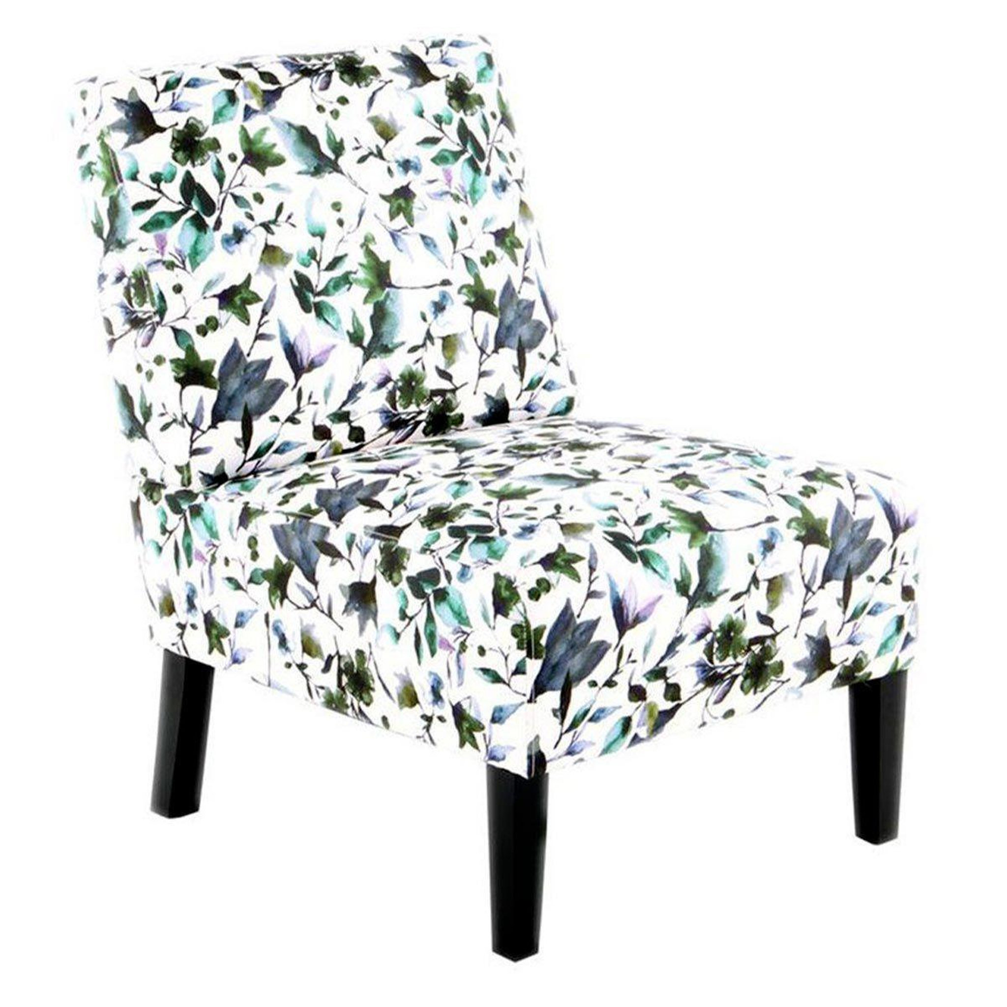 Paris Prix Fauteuil Design Imprimé  Indira  84cm Beige & Vert
