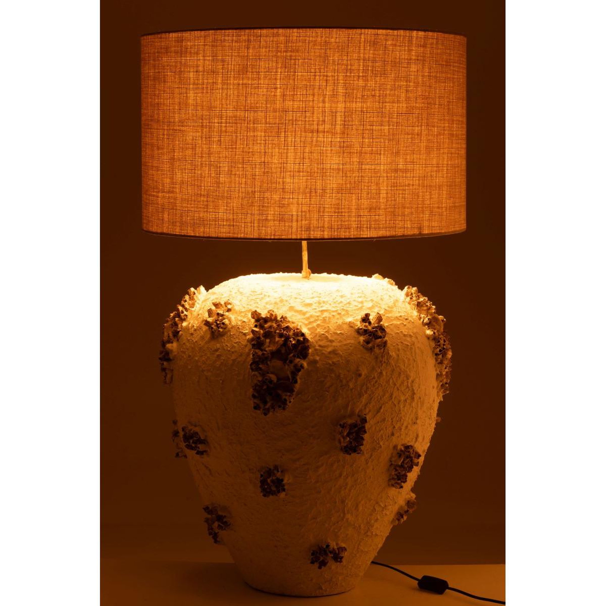 Voir la diapositive 3 : J-LINE Lampe à poser en terre cuite  jilly  105cm blanc