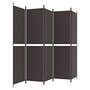 Voir la diapositive 4 : VIDAXL Cloison de separation 5 panneaux Marron 250x200 cm Tissu