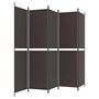 Voir la diapositive 4 : VIDAXL Cloison de separation 5 panneaux Marron 250x200 cm Tissu