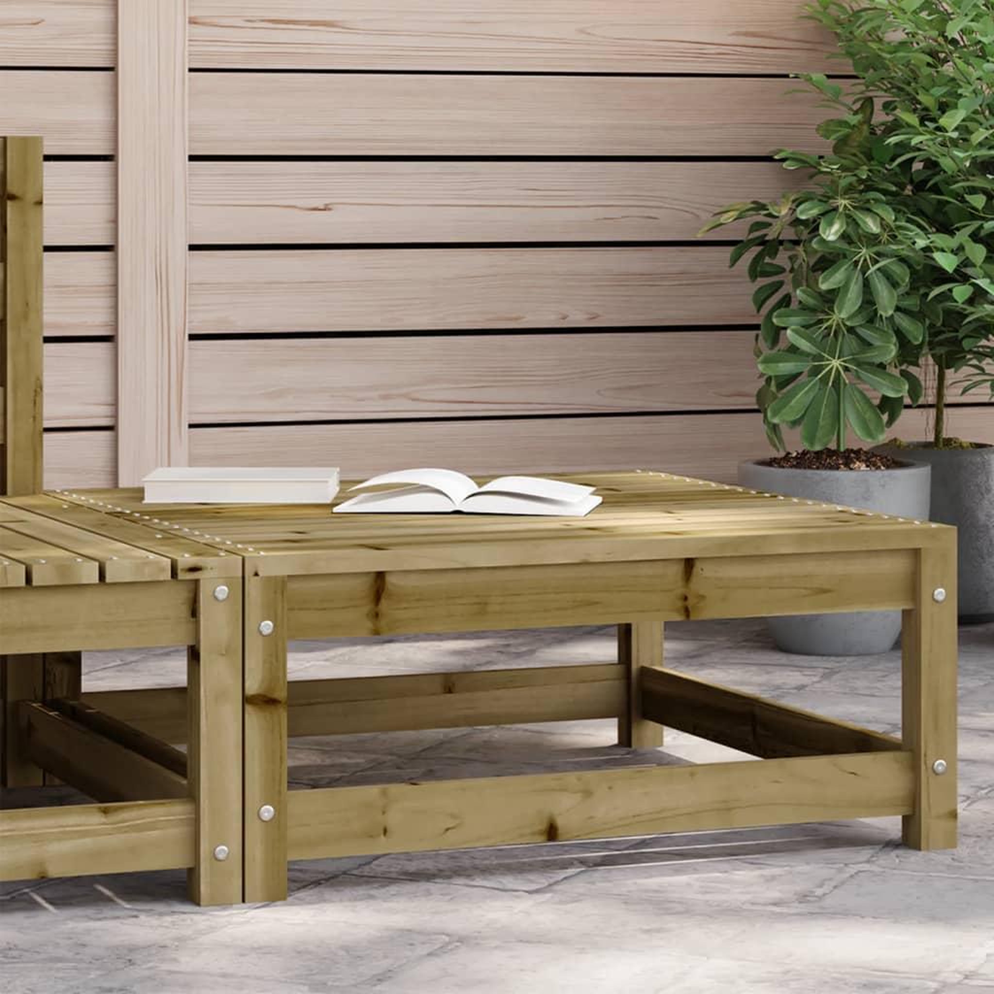 VIDAXL Repose-pied de jardin 70x70x30 cm bois de pin impregne