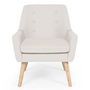 Voir la diapositive 2 : Paris Prix Fauteuil Scandinave en Bouclette Lainée  Tia  85cm Crème