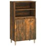 Voir la diapositive 2 : VIDAXL Buffet haut Chene fume 60x36x110 cm Bois d'ingenierie