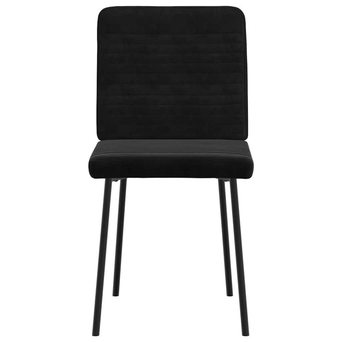VIDAXL Chaises a manger lot de 2 Noir Velours