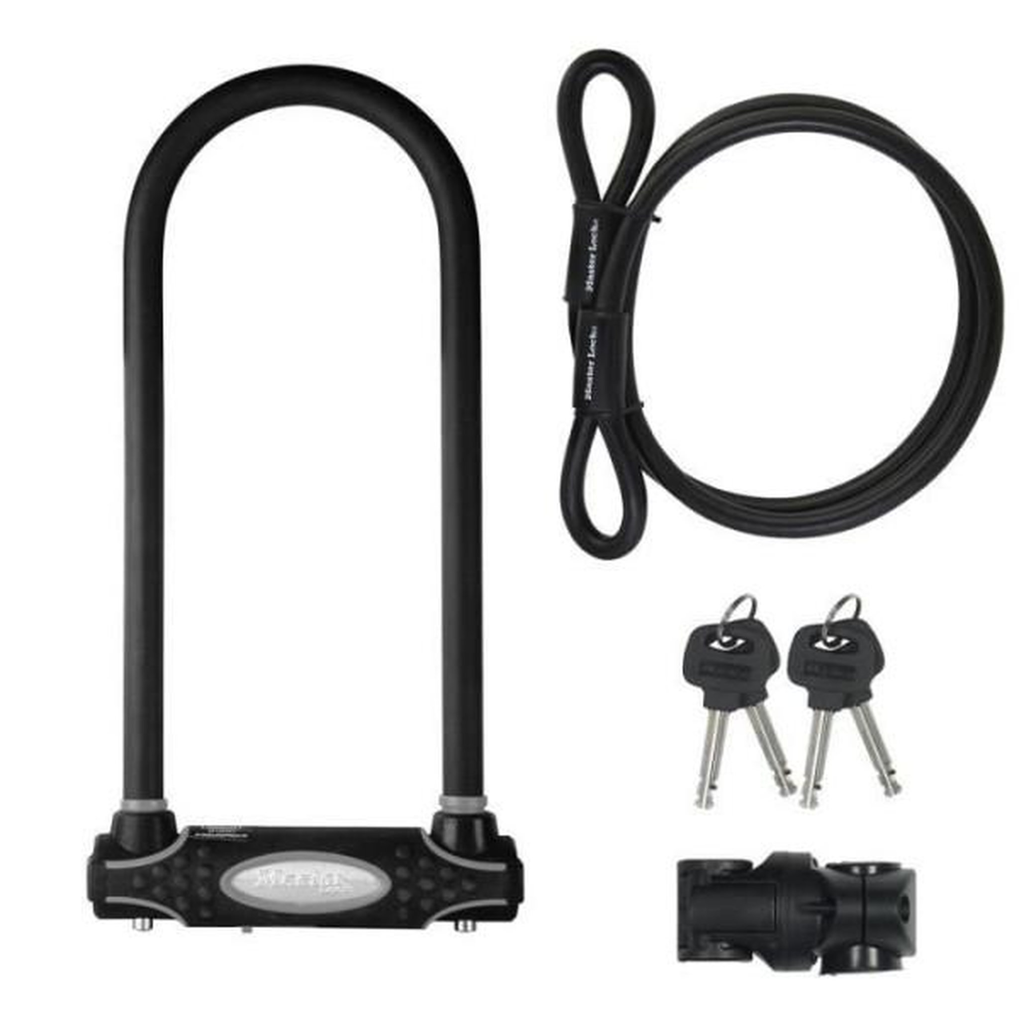 Master lock Antivol U avec Câble - MASTER LOCK - Modele XL - Sold Secure Gold, Police Approved