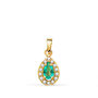 Voir la diapositive 1 : L'ATELIER D'AZUR Pendentif Or 18 Carats 750 Jaune Topaze Paraiba et Zirconiums - Motif Goutte - Chaine Offerte