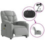 Voir la diapositive 5 : VIDAXL Fauteuil de massage inclinable electrique gris clair tissu