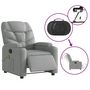 Voir la diapositive 5 : VIDAXL Fauteuil de massage inclinable electrique gris clair tissu