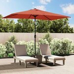 VIDAXL Parasol d'exterieur avec mat en metal 300x200 cm terre cuite