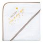 Voir la diapositive 2 : Babycalin Cape de bain bébé 70x70cm Message Papa