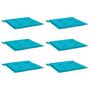 Voir la diapositive 3 : VIDAXL Coussins de chaise de jardin lot de 6 turquoise 50x50x3cm tissu