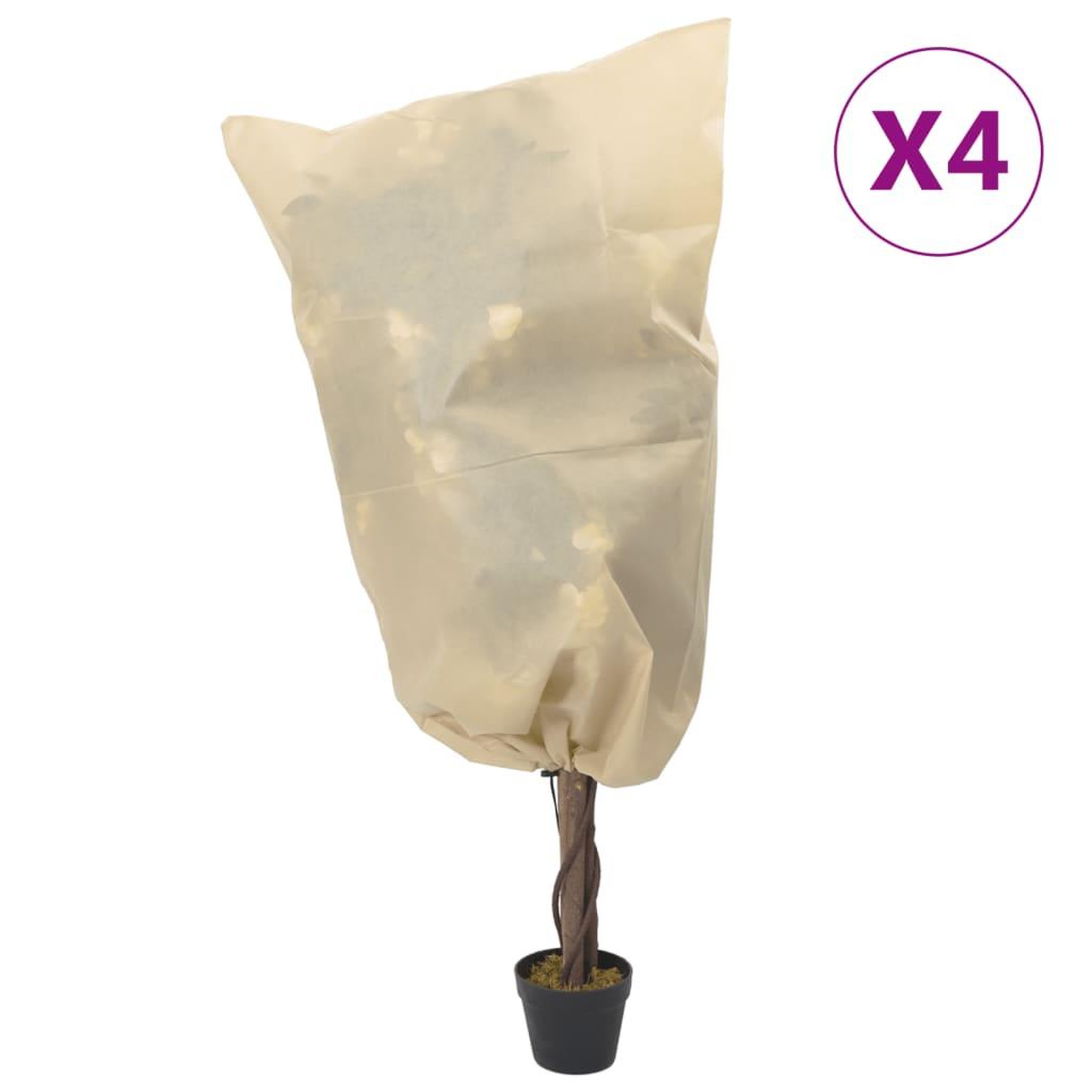 VIDAXL Housses de protection pour plantes avec cordon de serrage 4 pcs