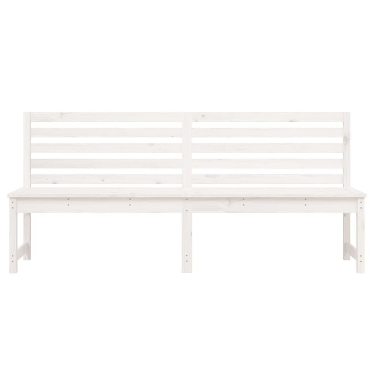 VIDAXL Banc de jardin blanc 201,5 cm bois massif de pin