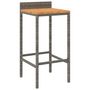 Voir la diapositive 4 : VIDAXL Ensemble de bar jardin 5 pcs gris poly rotin/bois massif acacia