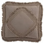 Voir la diapositive 1 : Paris Prix Coussin Déco  Bord Floches  45x45cm Taupe