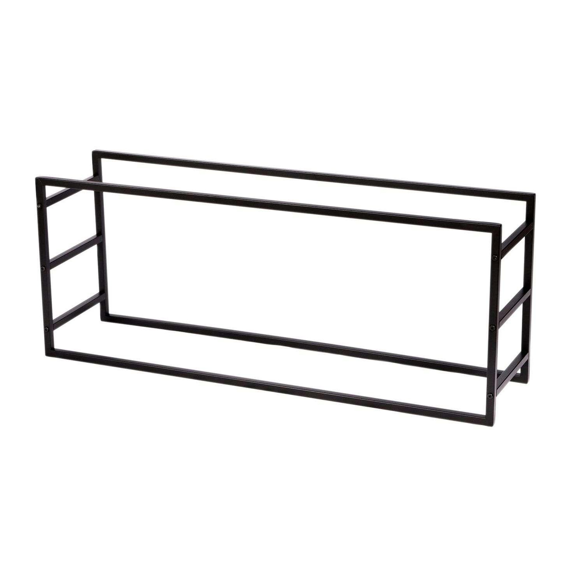 DIVERS Porte buches horizontal en métal - noir