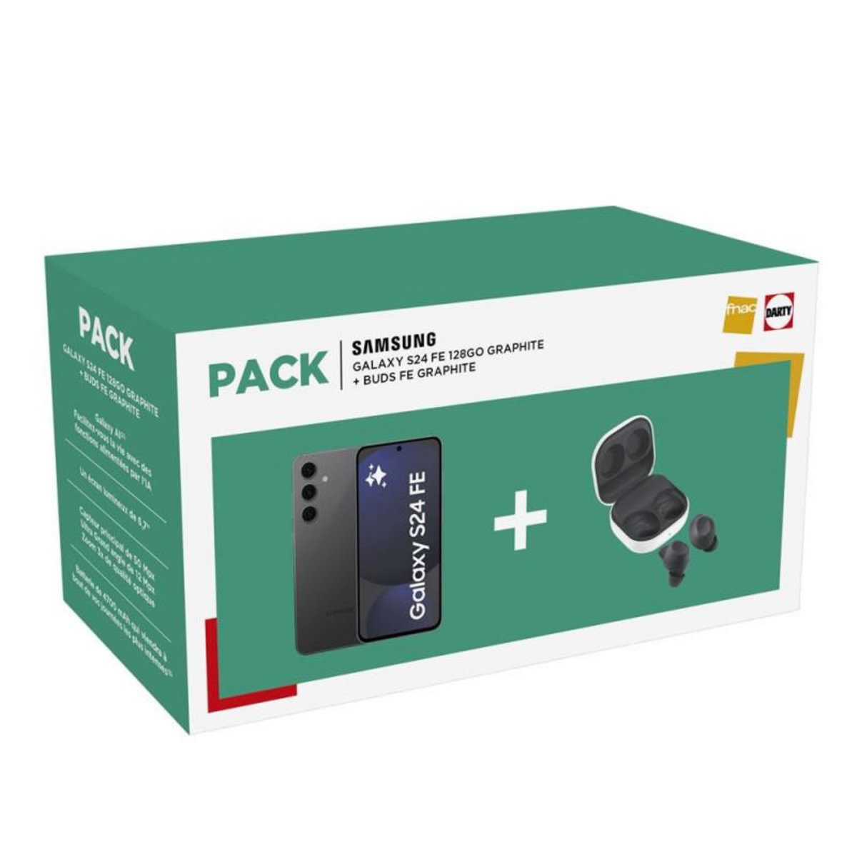 Samsung Pack Smartphone Samsung Galaxy S24 FE 6,7 5G Nano SIM 128 Go Graphite + Buds FE Graphite