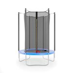 JUMP4FUN Trampoline de jardin Cocon ø150 cm- 5FT- Filet intérieur, Matelas de protection. Coloris disponibles : Vert, Noir, Bleu