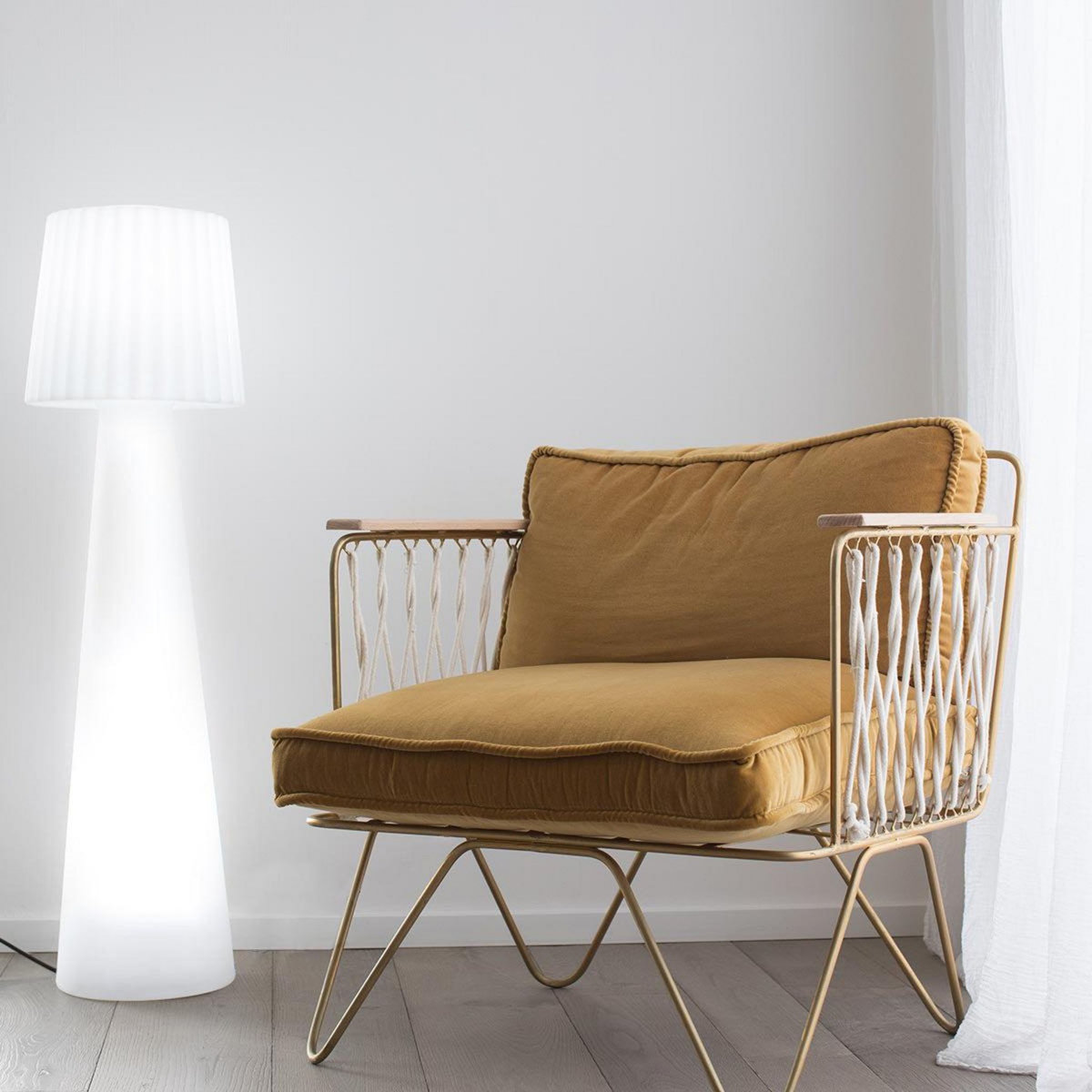 Lumisky Lampadaire ext filaire LADY Blanc Polyéthylène H110CM