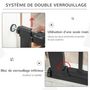 Voir la diapositive 4 : PAWHUT Barrière de sécurité animaux de 76H cm barrière chien chat avec porte fermeture automatique système de double verrouillage fixation par pressionde de 75 à 82 cm acier et ABS noir
