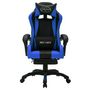 Voir la diapositive 4 : VIDAXL Fauteuil de jeux video avec LED RVB Bleu et noir Similicuir