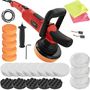 Voir la diapositive 1 : tectake Lustreuse Polisseuse Rectifieuse Excentrique avec 24 Accessoires 810 W noir/rouge
