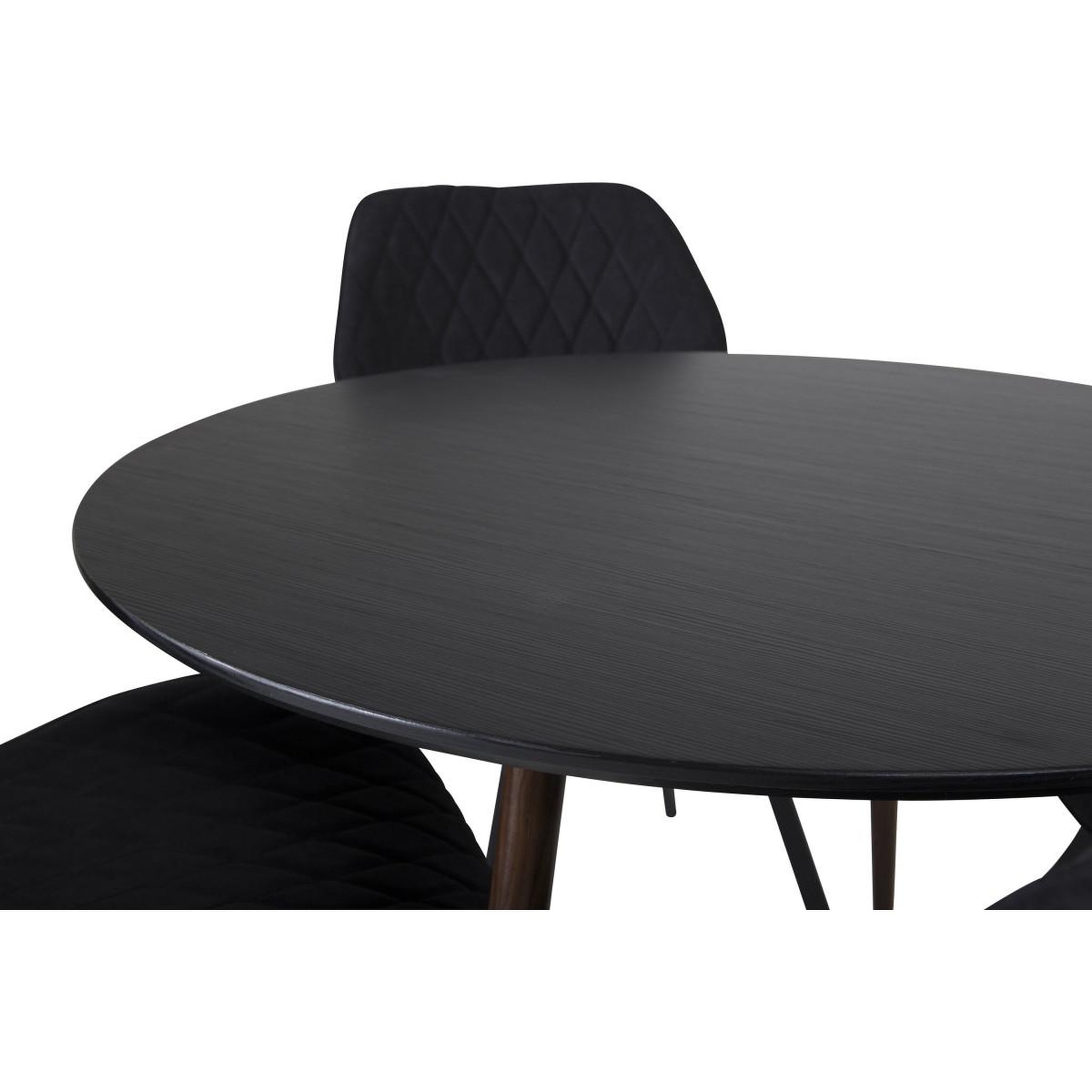 Voir la diapositive 3 : Paris Prix Ensemble table à manger & 4 chaises  plaza & gemma  100cm noir