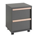 Paris Prix Caisson de Bureau 2 Tiroirs  London  60cm Gris Anthracite