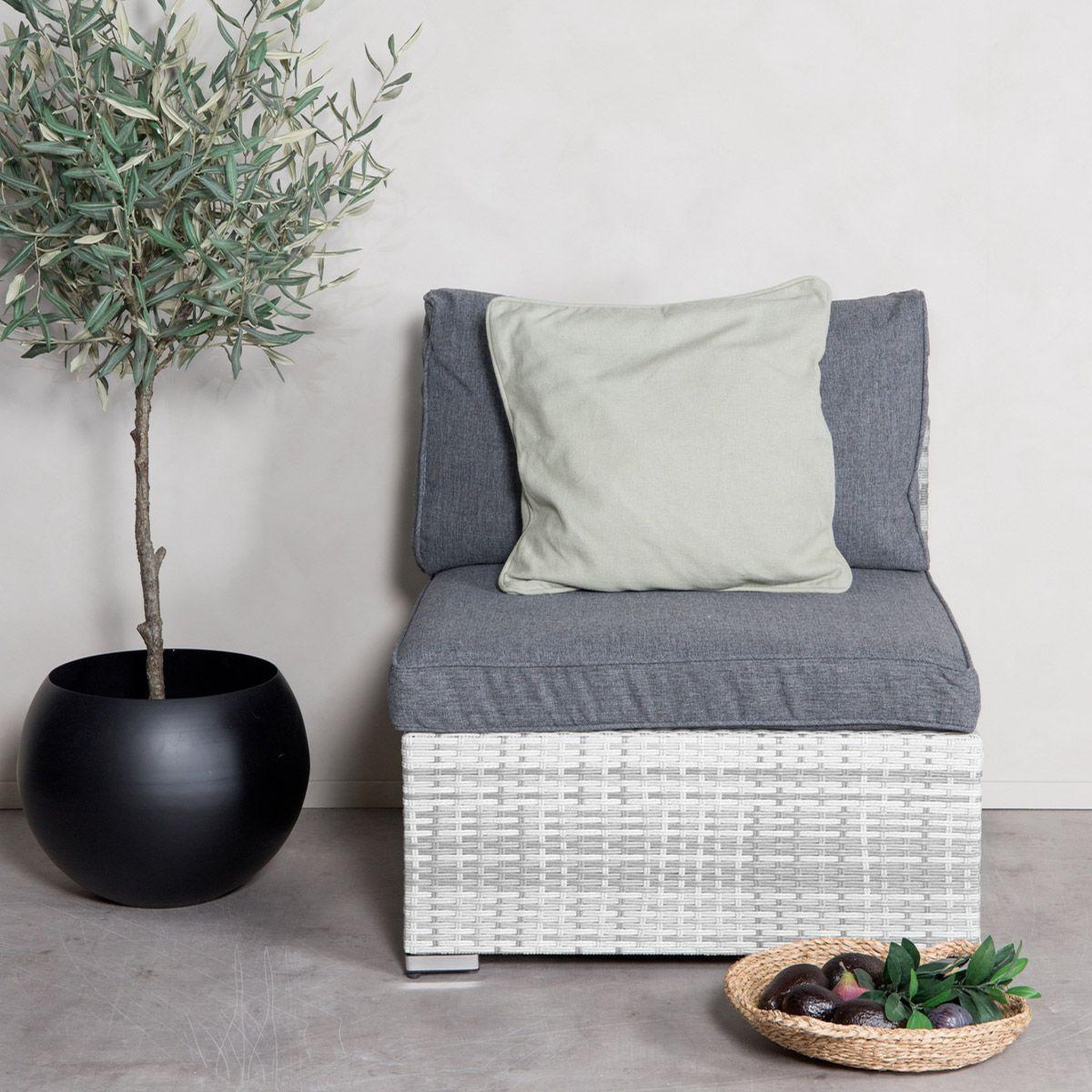 Voir la diapositive 3 : Paris Prix Module canapé de jardin  amazona  87cm blanc