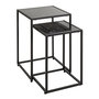 Voir la diapositive 1 : Paris Prix Lot de 2 Tables d'Appoint Effet Marbre  Silvia  50cm Noir