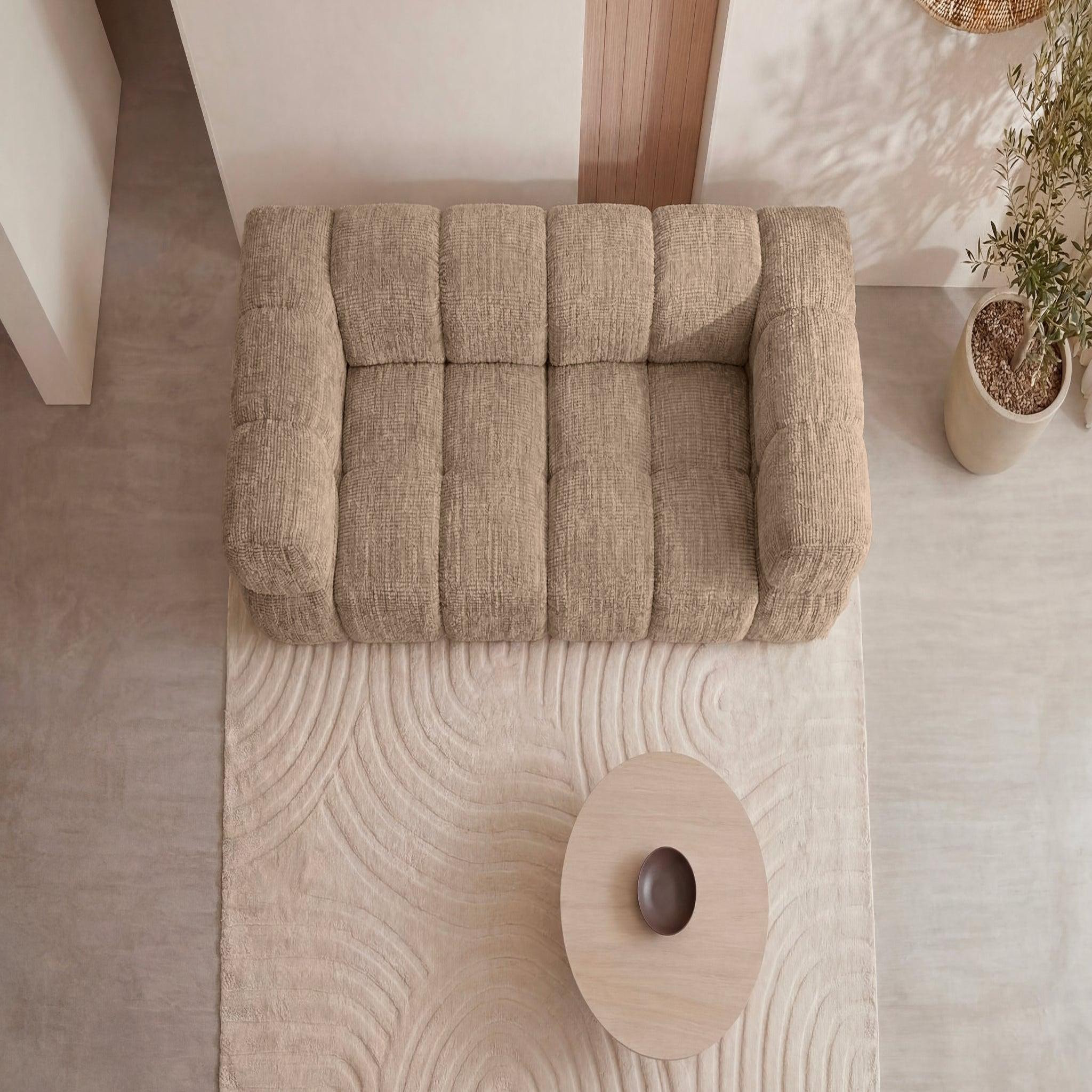 Voir la diapositive 6 : CASANOVA PARIS Gustave - canapé droit tissu chenille 2 places