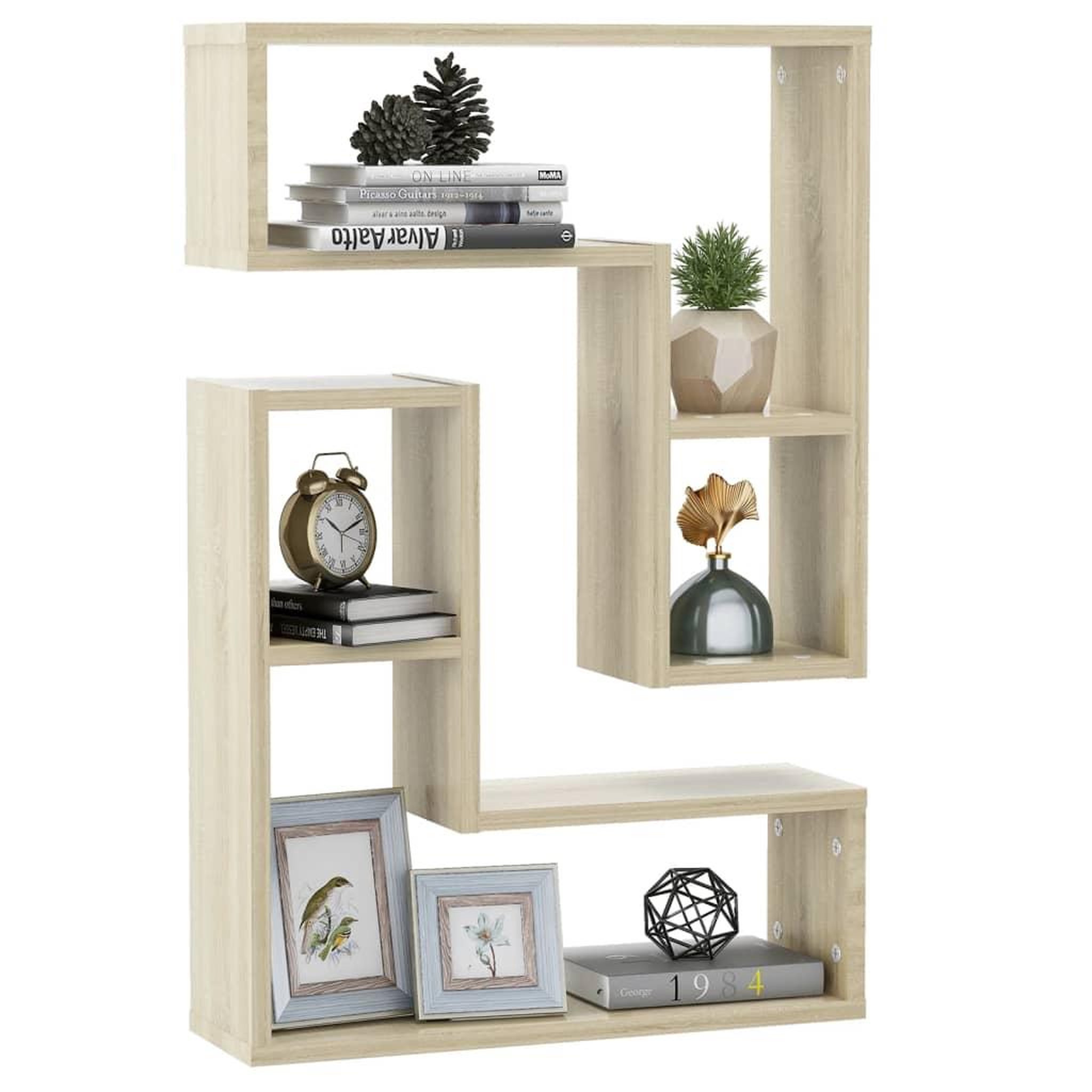 Voir la diapositive 3 : VIDAXL Etageres murales 2pcs chene sonoma 50x15x50cm bois d'ingenierie