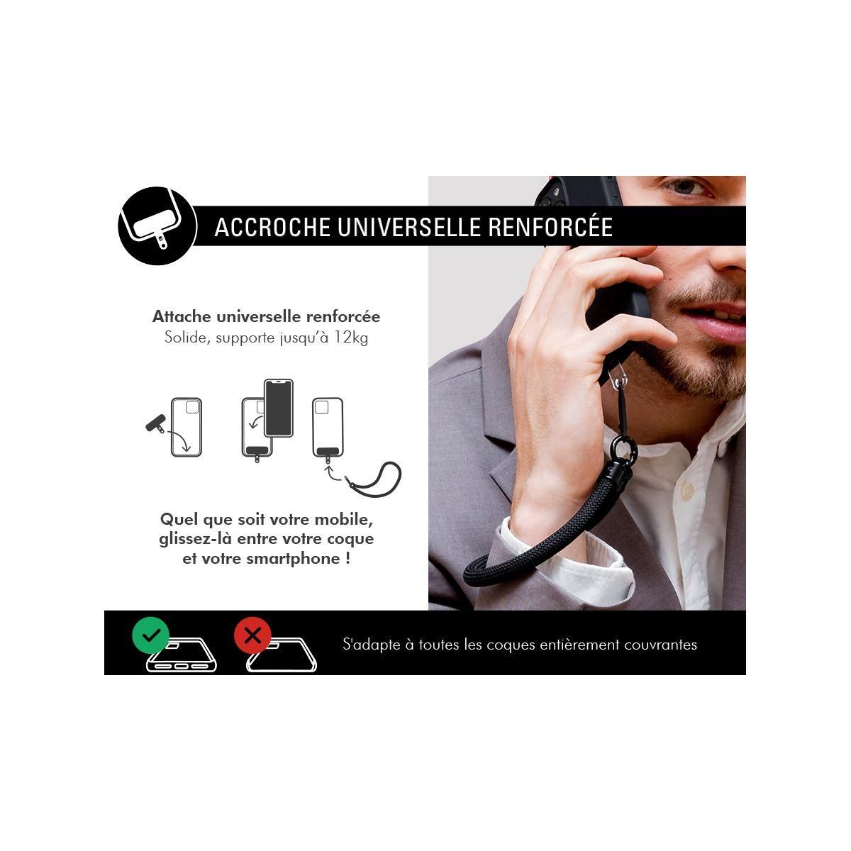 FORCE CASE Bandoulière cordon Noire