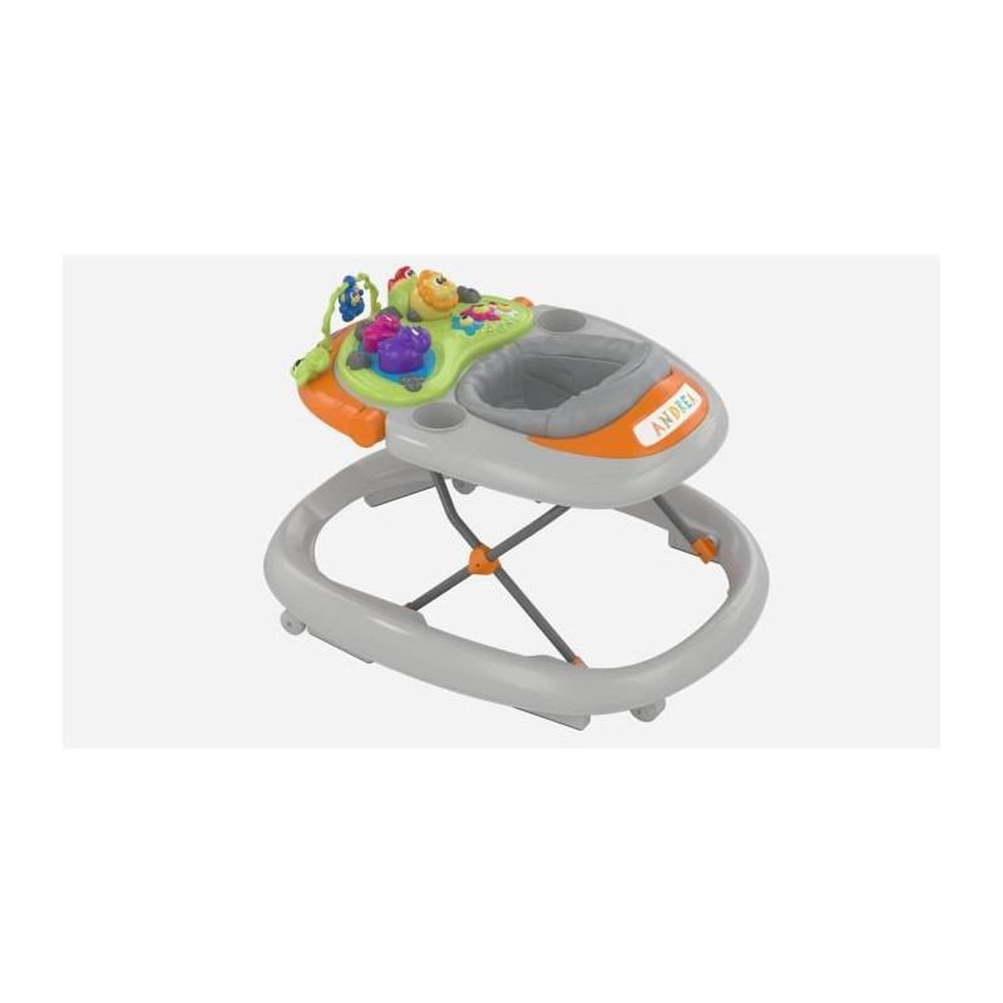 CHICCO Trotteur Walky Talky Grey - Sons et Lumieres - 4 roues - 6 freins - CHICCO
