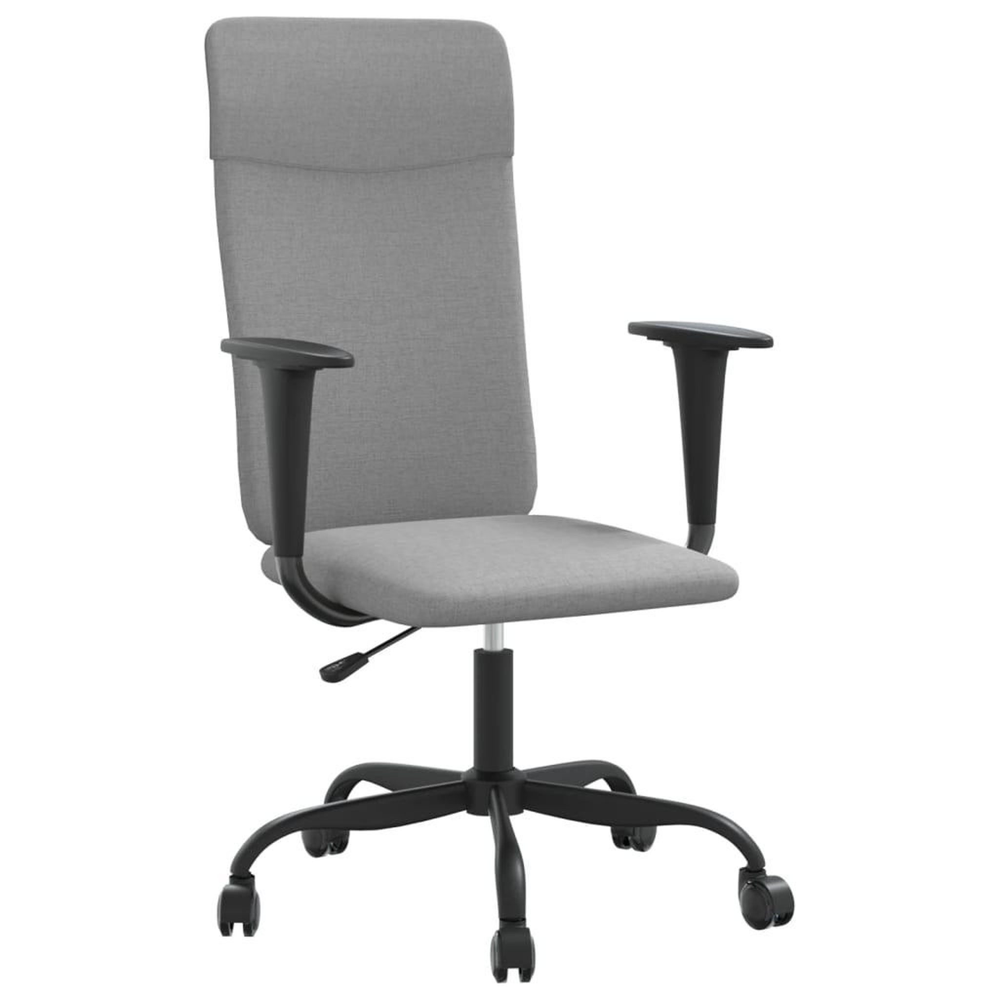 Voir la diapositive 2 : VIDAXL Chaise de bureau reglable en hauteur gris clair tissu