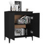 Voir la diapositive 3 : VIDAXL Buffet noir 60x35x70 cm bois d'ingenierie