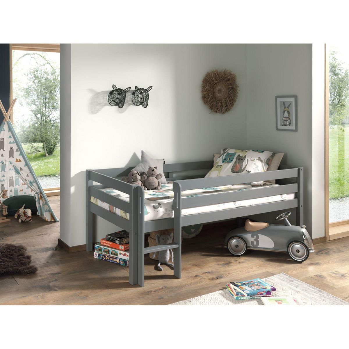 Lit enfant mi-hauteur 90 x 200 cm WEPPES