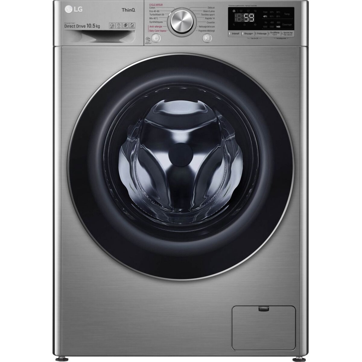 QILIVE Lave linge hublot Q.6855 600082843, 10 kg, 1400 T/min pas cher 