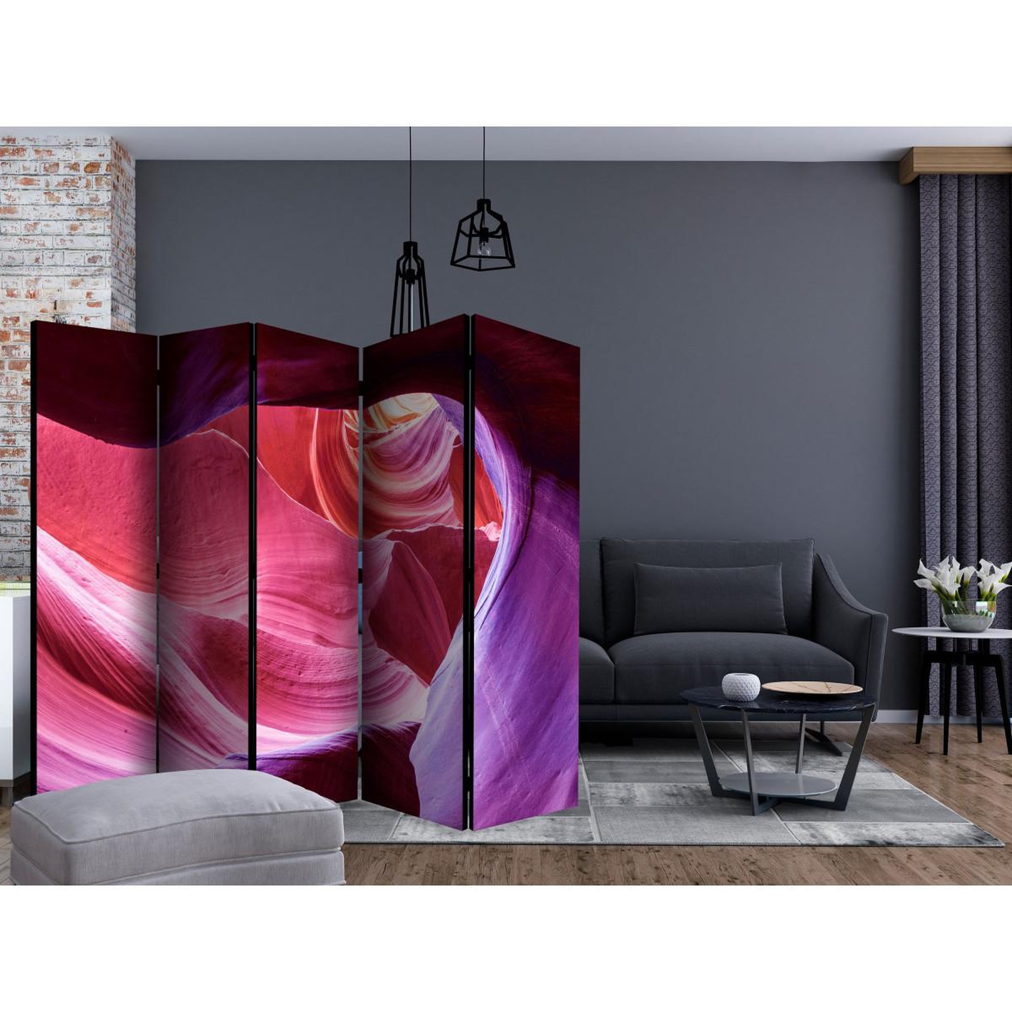 Voir la diapositive 2 : Paris Prix Paravent 5 volets  amazing cave  172x225cm
