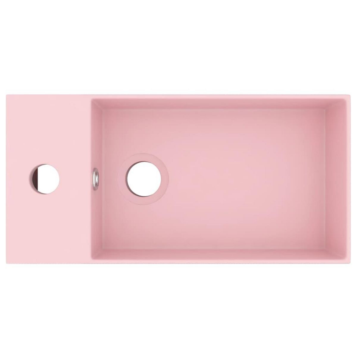 VIDAXL Lavabo de salle de bain avec trop-plein Ceramique Rose