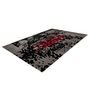 Voir la diapositive 2 : Paris Prix Tapis Tissé Imprimé  Naila  Noir & Rouge