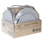 Voir la diapositive 2 : SECRET DE GOURMET Service de Table 18 Pièces  Colorama  26cm Gris