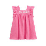 Petit Béguin Robe enfant en gaze de coton Bahamas. Coloris disponibles : Rose