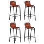 Voir la diapositive 5 : VIDAXL Ensemble de bar 5 pcs Bois massif recycle et cuir de chevre