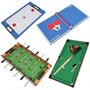Magnetic land Table multi-jeux 4 en 1 : Baby-foot - Billard - Ping-pong - Hockey