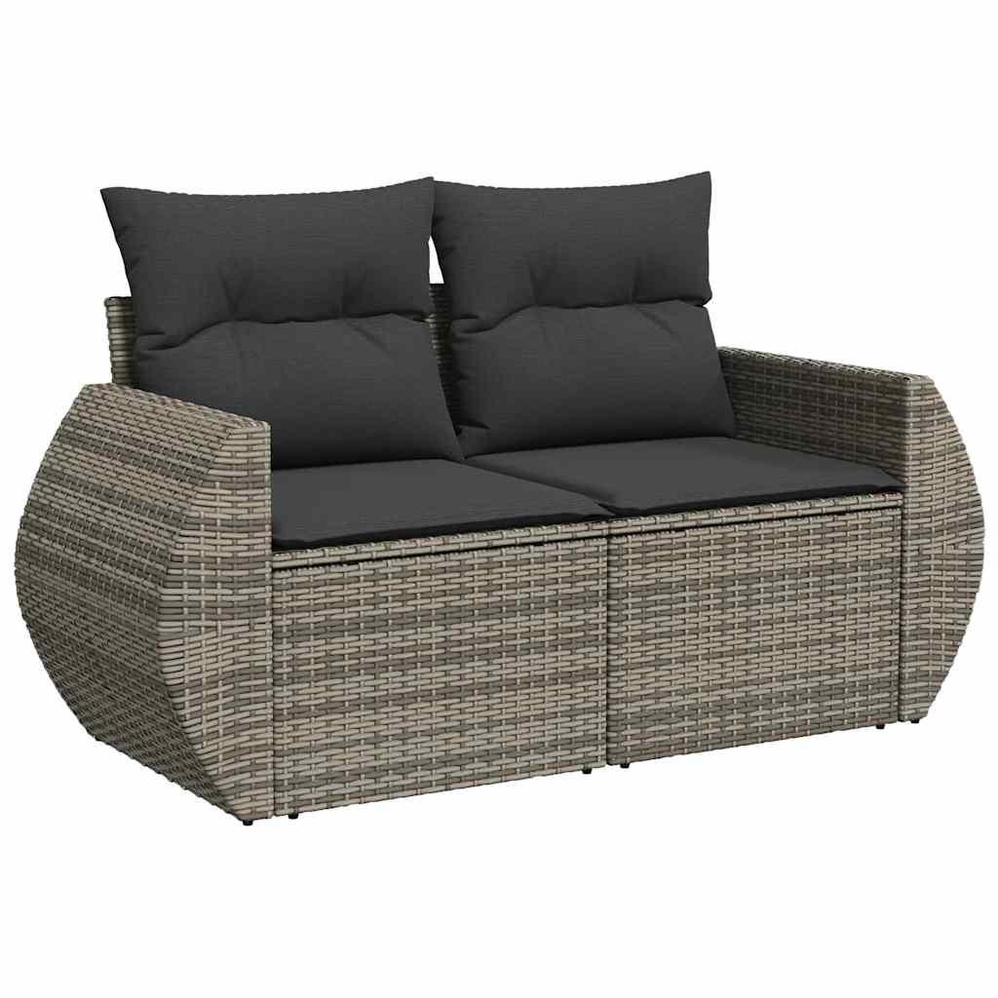 Voir la diapositive 5 : VIDAXL Salon de jardin 6 pcs avec coussins gris resine tressee